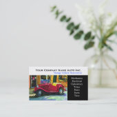 Oude auto-reparatieschop - Herstellingen Visitekaartje (Staand voorkant)