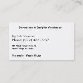 Oude auto-reparatieschop - Herstellingen Visitekaartje (Achterkant)