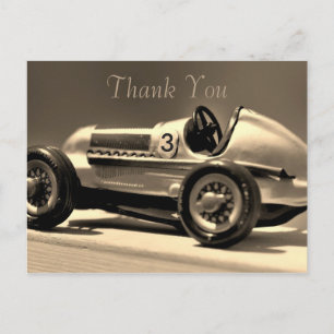 Oude Auto Retro Jongens Verjaardag Bedankt Briefkaart