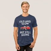 Oude auto rijdt nog Tri-Blend shirt (Voorkant volledig)
