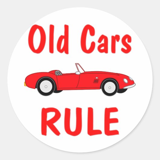 Oude auto ronde sticker (Voorkant)