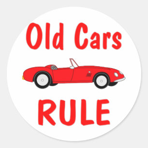 Oude auto ronde sticker