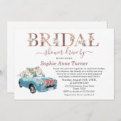 Oude auto Roze Blush Florence Vrijgezellenfeest dr Kaart (Voorkant / Achterkant)