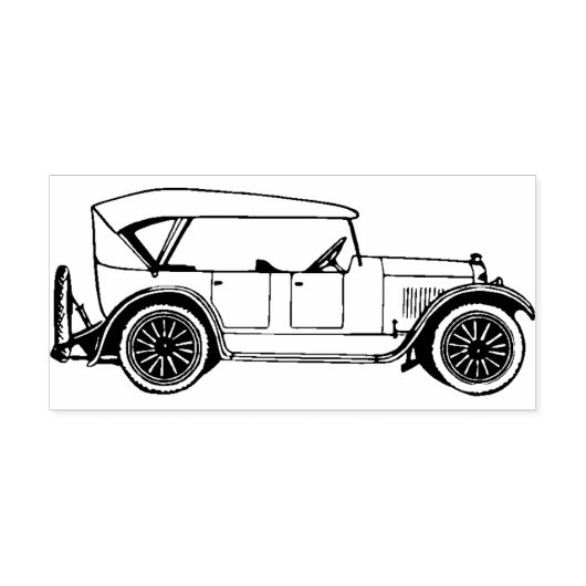 Oude auto Rubber Stamp Rubberstempel (Afrduk)