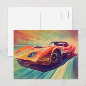 Oude auto-schilderij II (twee) Briefkaart (Voorkant / Achterkant)