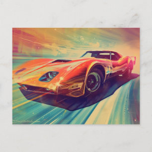 Oude auto-schilderij II (twee) Briefkaart