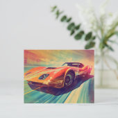 Oude auto-schilderij II (twee) Briefkaart (Staand voorkant)