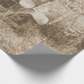 oude auto Sepia Antiek roestachtige textuur Cadeaupapier (Hoek)