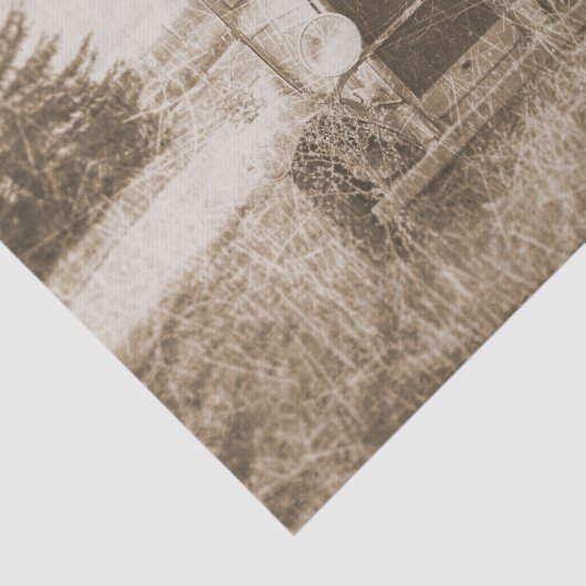  oude auto Sepia Antiek roestachtige textuur Tissuepapier (Detail)