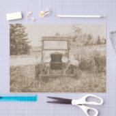  oude auto Sepia Antiek roestachtige textuur Tissuepapier (Craft)