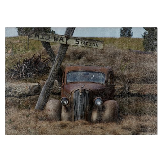 Oude auto snijplank (Voorkant)