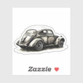 Oude auto sticker (Vel)