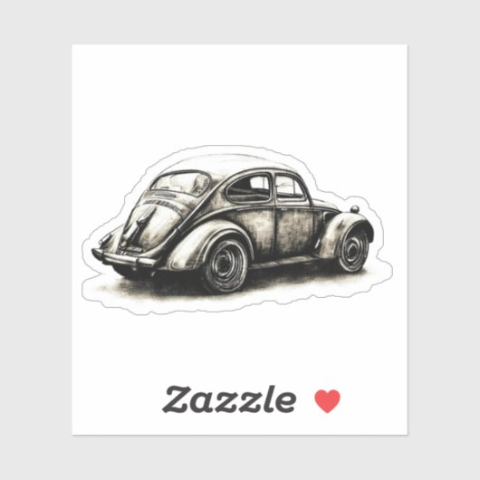 Oude auto sticker (Vel)