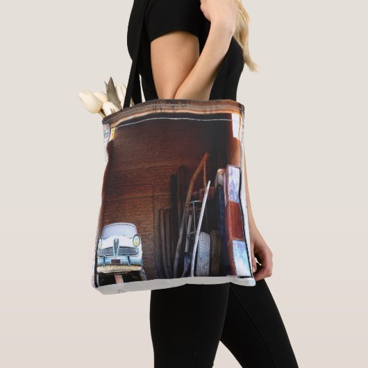 Oude auto tote bag (Dichtbij)
