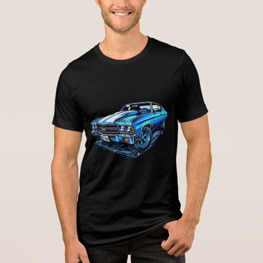 Oude auto Tri-Blend shirt (Voorkant)