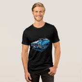 Oude auto Tri-Blend shirt (Voorkant volledig)