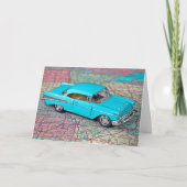 Oude auto van 1957 voor Vaderdag Kaart (Voorkant)