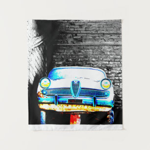 Oude auto wandkleed