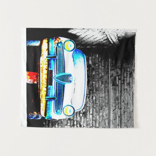 Oude auto wandkleed (Voorkant (horizontaal))