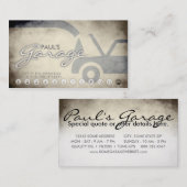 oude autogarage - troutekaart klantenkaartje (Voorkant / Achterkant)