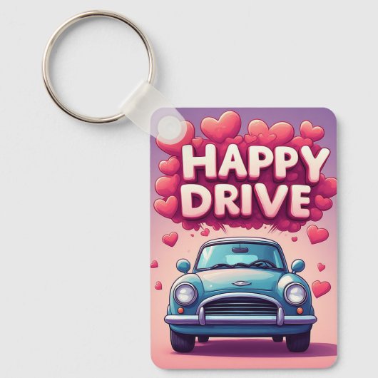 Oude Autohartjes Road Trip Sleutelhanger 🚗 (Voorkant)