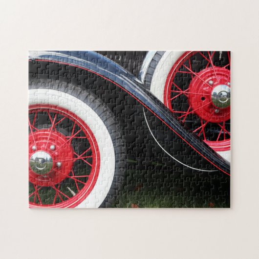 Oude autolegkaartpuzzel legpuzzel (Horizontaal)