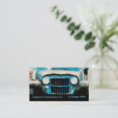 Oude automatische voorruit en koplichten visitekaartje (Staand voorkant)