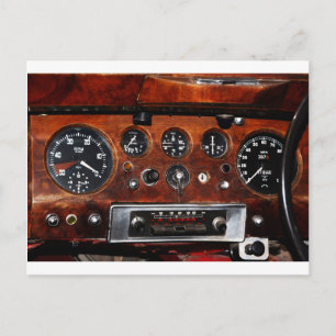 oude autoradio's en instrumenten briefkaart