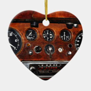 oude autoradio's en instrumenten keramisch ornament