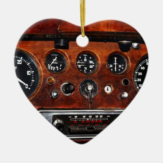 oude autoradio's en instrumenten keramisch ornament (Voorkant)