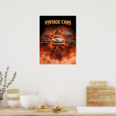 Oude auto's illegale kunst poster (Keuken)