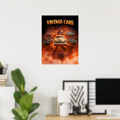 Oude auto's illegale kunst poster (Thuiskantoor)