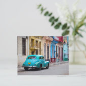 Oude auto's op de straten van Havana Briefkaart (Staand voorkant)