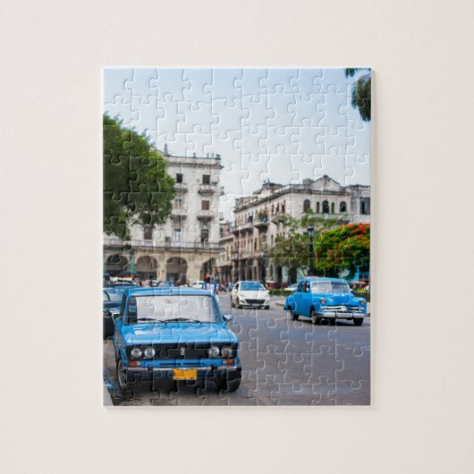 Oude auto's op de straten van Havana Legpuzzel (Verticaal)