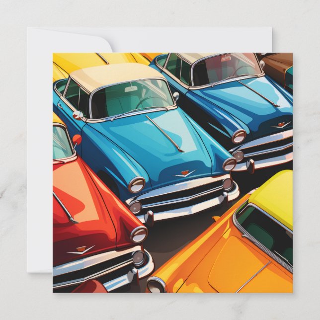 Oude Auto's Patroon (Voorkant)