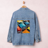 Oude auto's patroon denim jacket (Hangar)