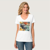 Oude Auto's Patroon T-shirt (Voorkant volledig)