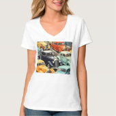 Oude Auto's Patroon T-shirt (Voorkant)