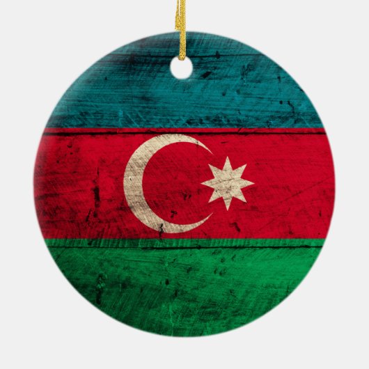 Oude Azerbeidzjan Vlag Keramisch Ornament (Achterkant)