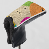 oude aztec-driehoek golfheadcover (3/4 voorkant)