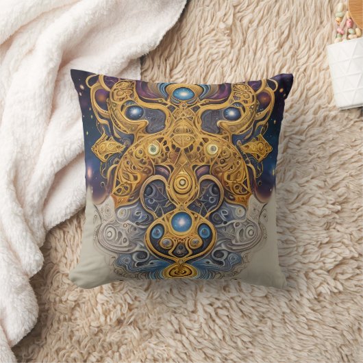 Oude Azteekse en Keltische Abstracte gemengde symb Kussen (Deken)