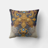 Oude Azteekse en Keltische Abstracte gemengde symb Kussen (Achterkant)