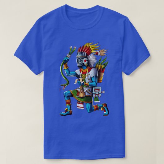 Oude Azteekse god Tlaloc T-shirt (Design voorkant)