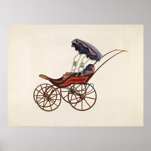 Oude Baby Buggy Poster (Voorkant)