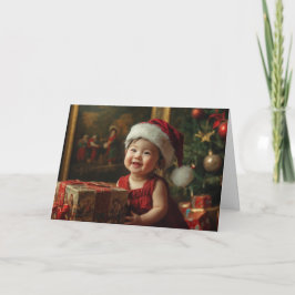 Oude Baby Kerstkaart Kaart