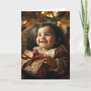 Oude Baby Kerstkaart Kaart