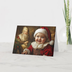 Oude Baby Kerstkaart Kaart