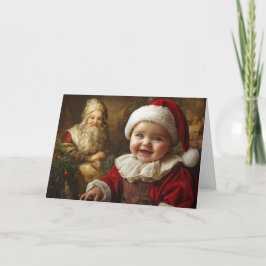 Oude Baby Kerstkaart Kaart