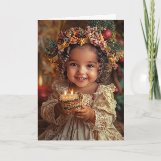 Oude Baby Kerstkaart Kaart (Voorkant)