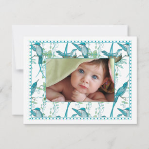 Oude baby vogel familie baby foto aankondiging
